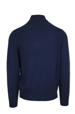 Maglia pullover lupo zip in lana.