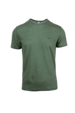 Maglia t shirt in filo di lino