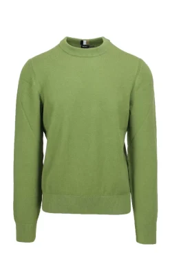 Maglione in cotone lavorato grana riso