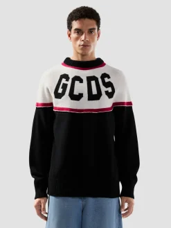 Maglione in lana con maxi logo