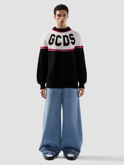 Maglione in lana con maxi logo