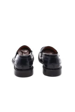 Mocassini College con suola in cuoio