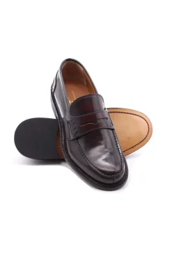 Mocassini College con suola in cuoio