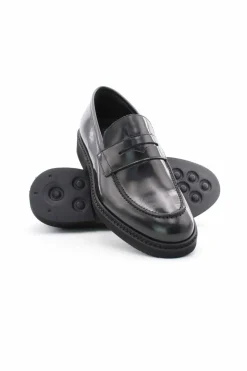 Mocassini college suola in gomma