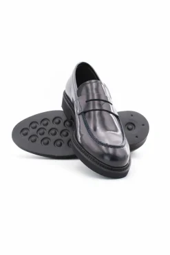 Mocassini college suola in gomma