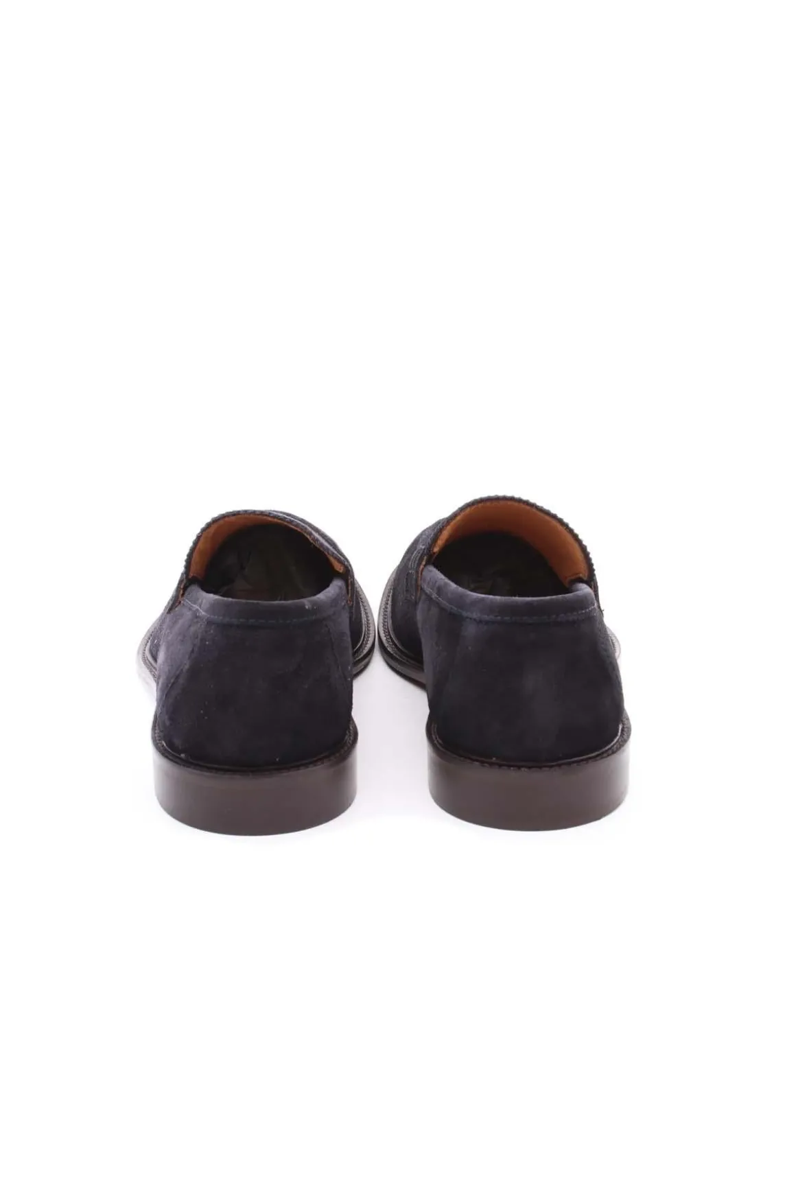 Mocassini in camoscio con fondo cuoio e gomma