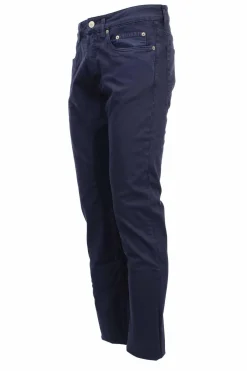 Pantalone 5 tasche con toppe in alcantara