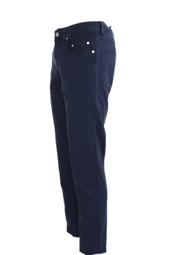 Pantalone 5 tasche in cotone e lino