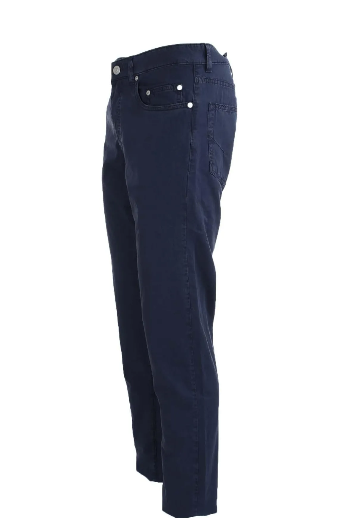 Pantalone 5 tasche in cotone e lino