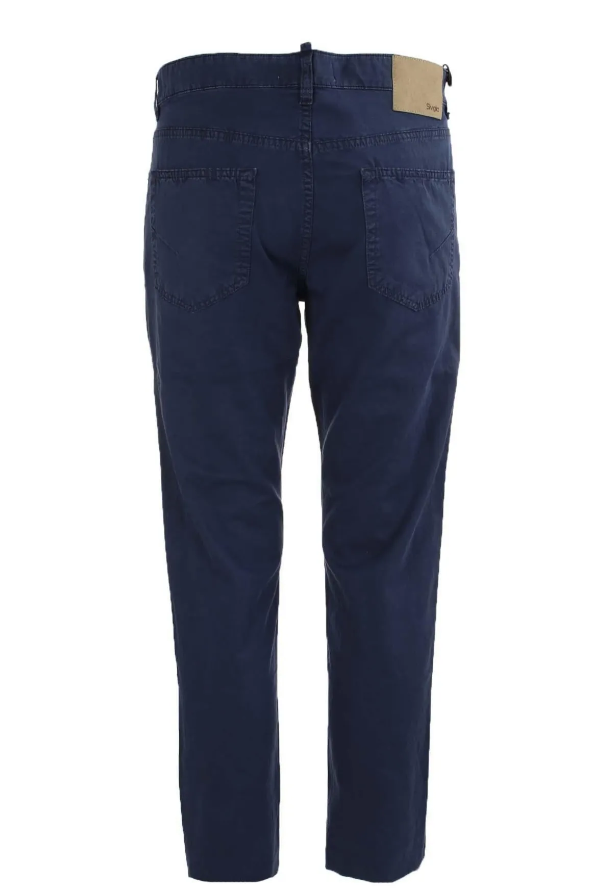 Pantalone 5 tasche in cotone e lino