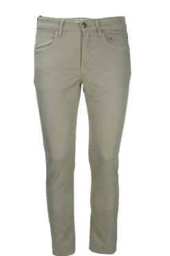 Pantalone 5 tasche in cotone lino