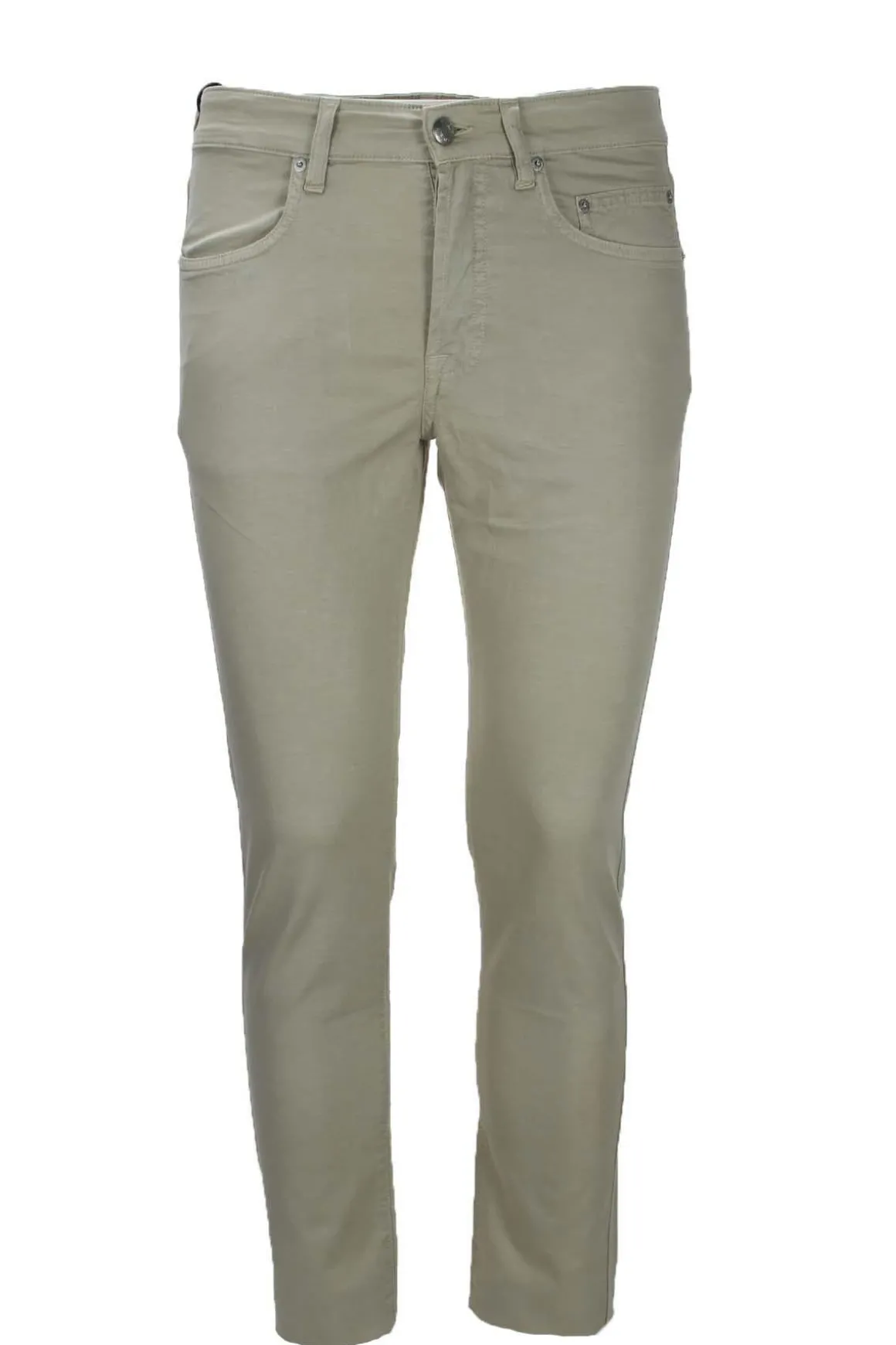 Pantalone 5 tasche in cotone lino