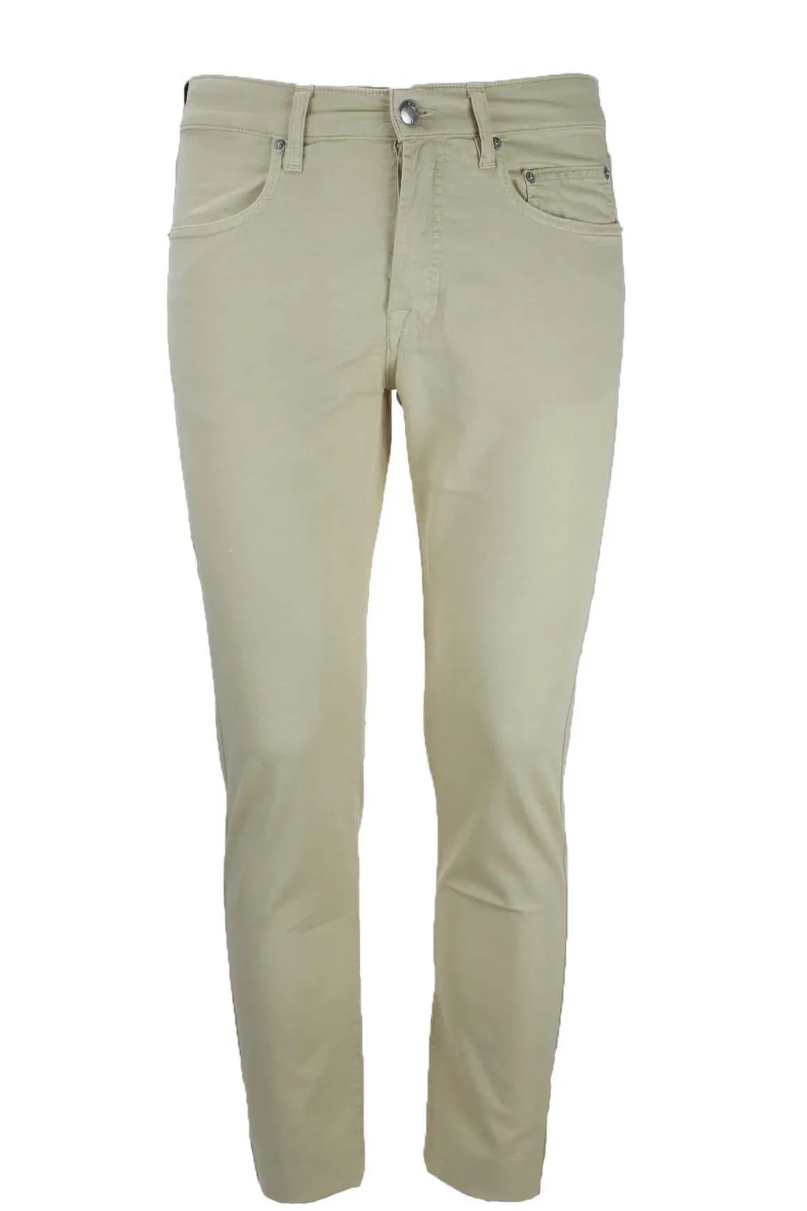 Pantalone 5 tasche in cotone lino