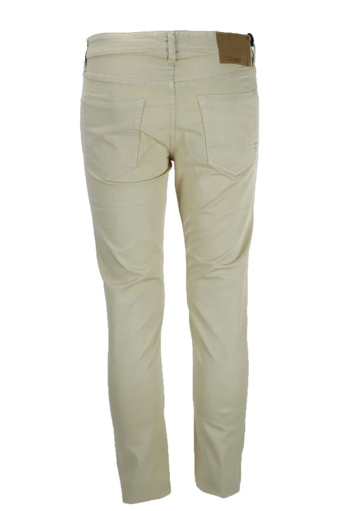 Pantalone 5 tasche in cotone lino