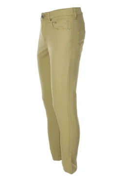 Pantalone 5 tasche in cotone lino