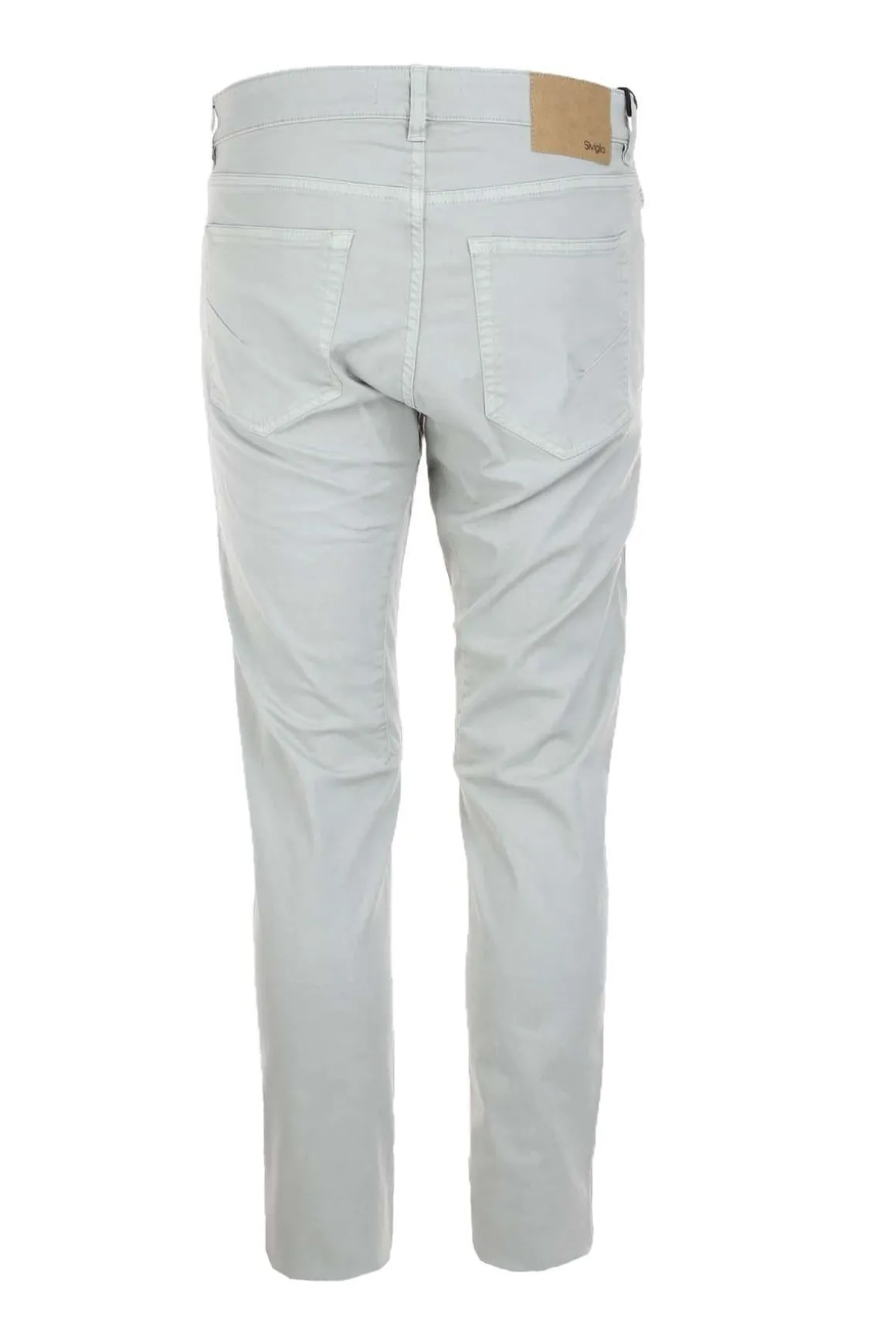 Pantalone 5 tasche in cotone leggero con toppe