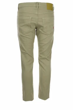 Pantalone 5 tasche in cotone con toppa