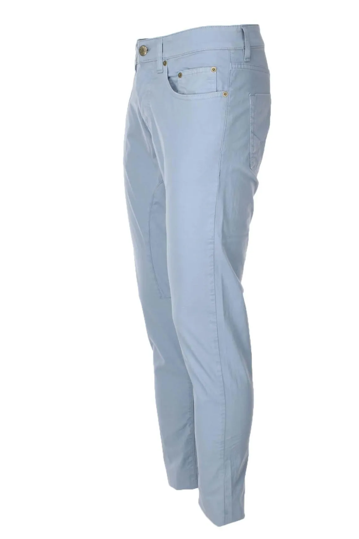 Pantalone 5 tasche in raso di cotone