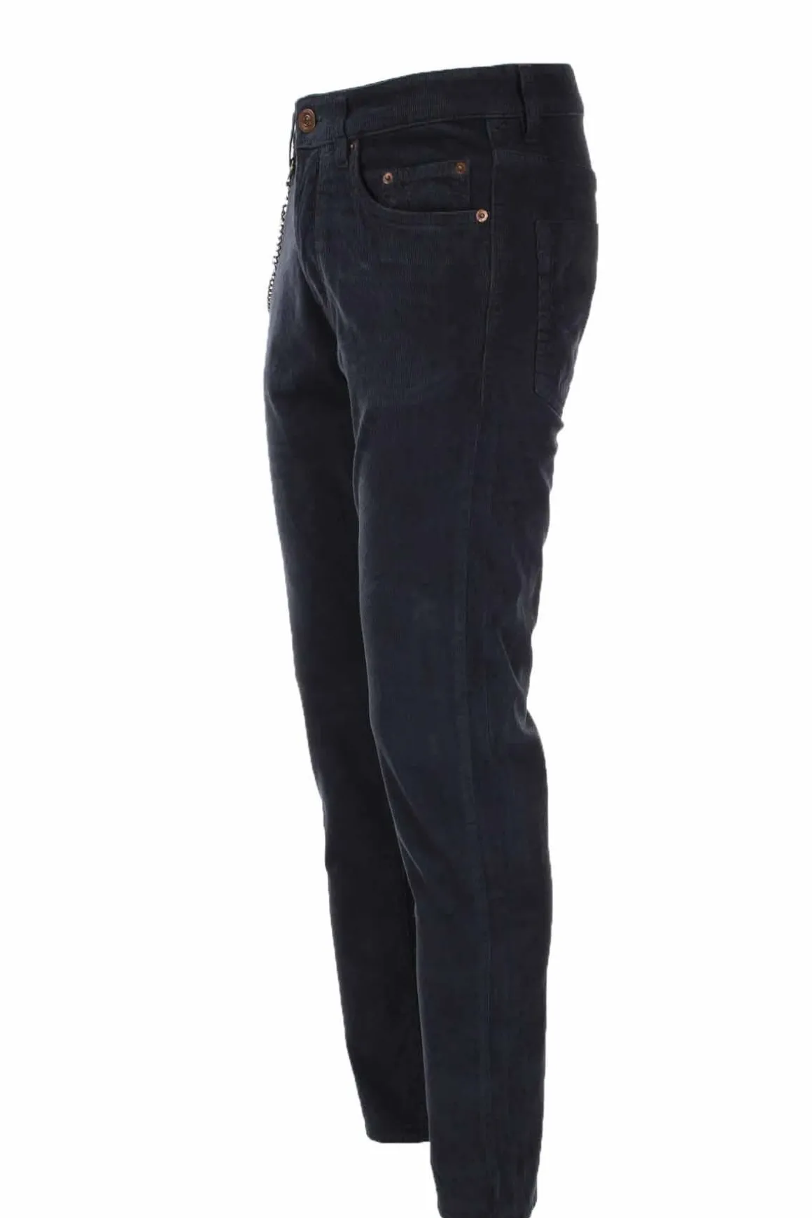 Pantalone 5 tasche velluto micro puntinato