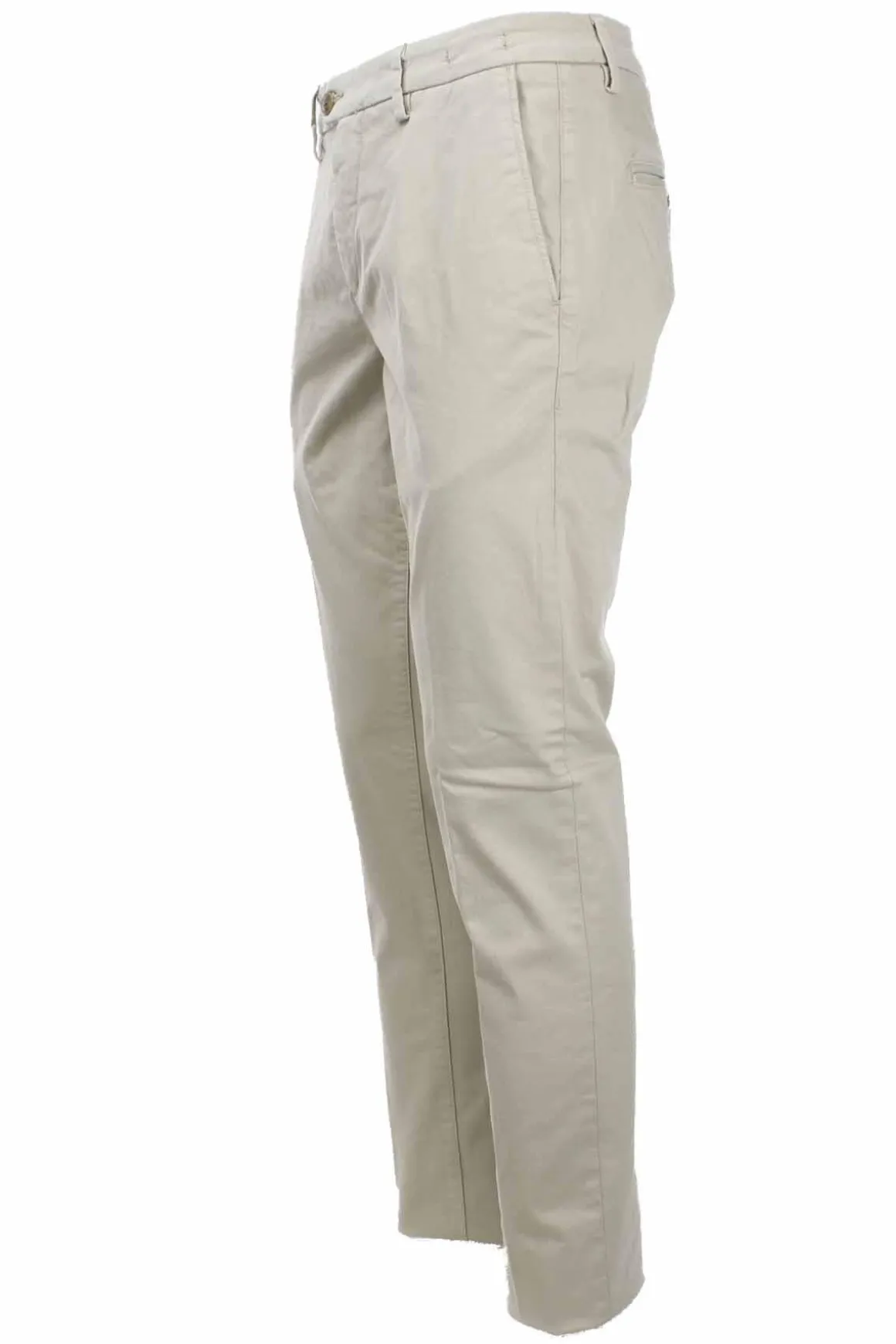 Pantalone chino in raso di cotone stretch