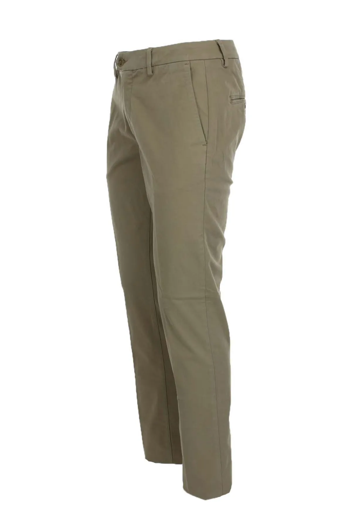 Pantalone chino in raso di cotone stretch