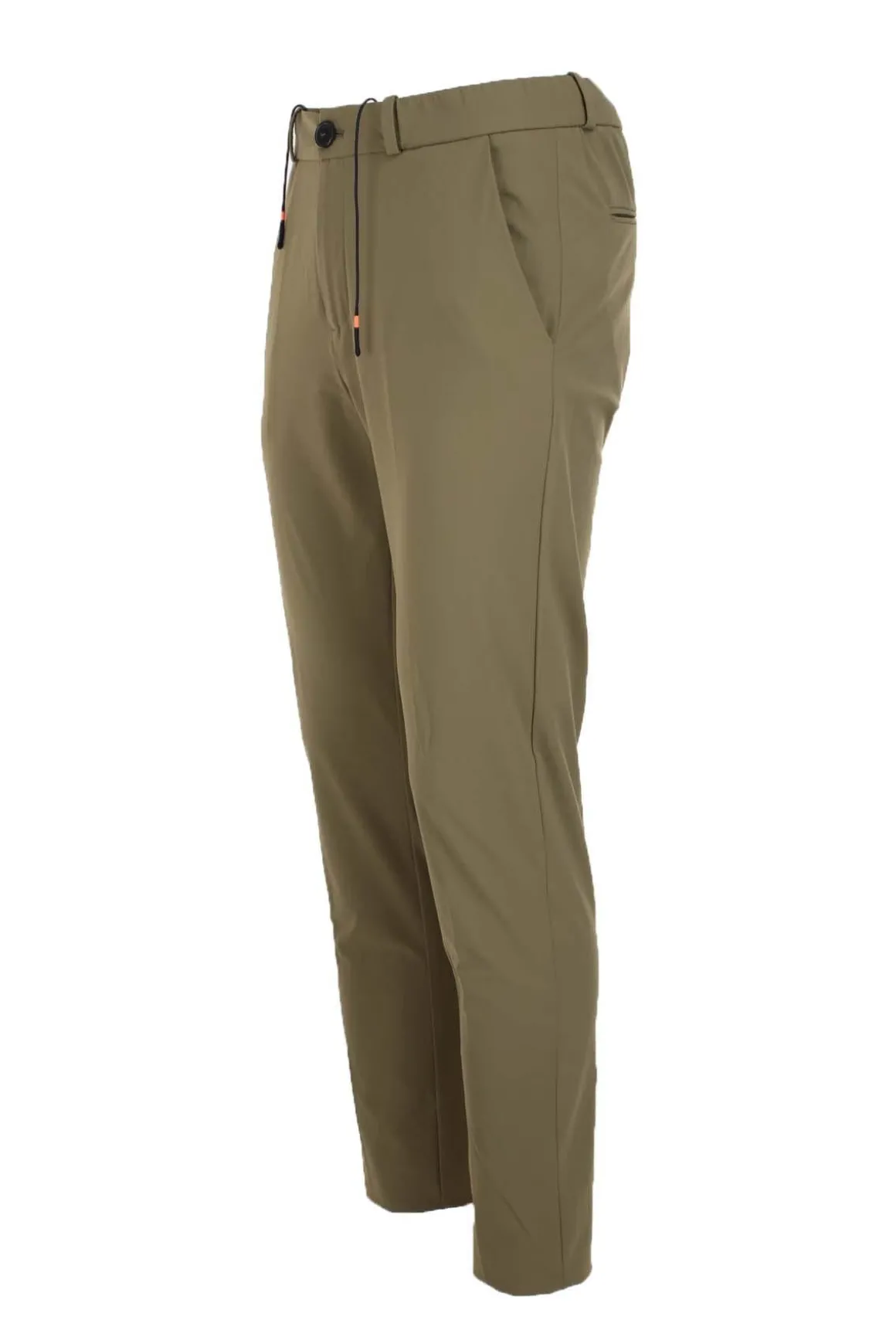 Pantalone chino in tessuto tecnico con coulisse