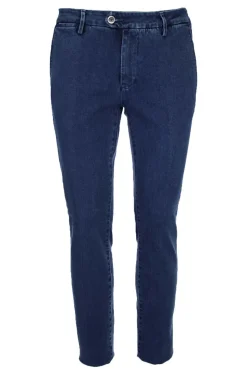 Pantalone chino tasche america in denim