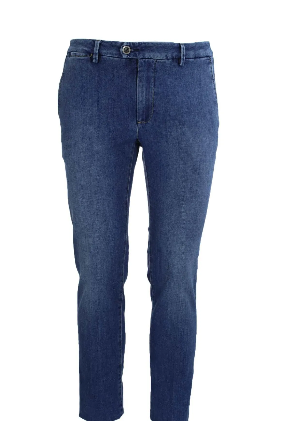 Pantalone chino tasche america in denim
