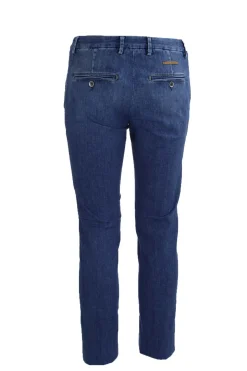 Pantalone chino tasche america in denim