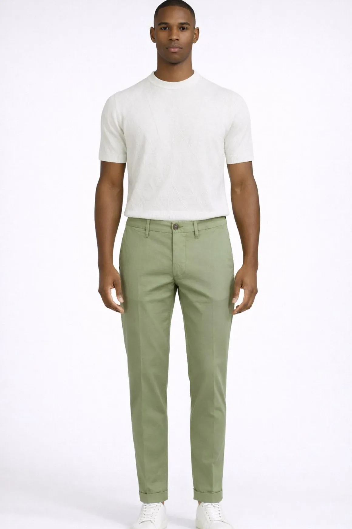 Pantalone Chino Uomo in Cotone Stretch