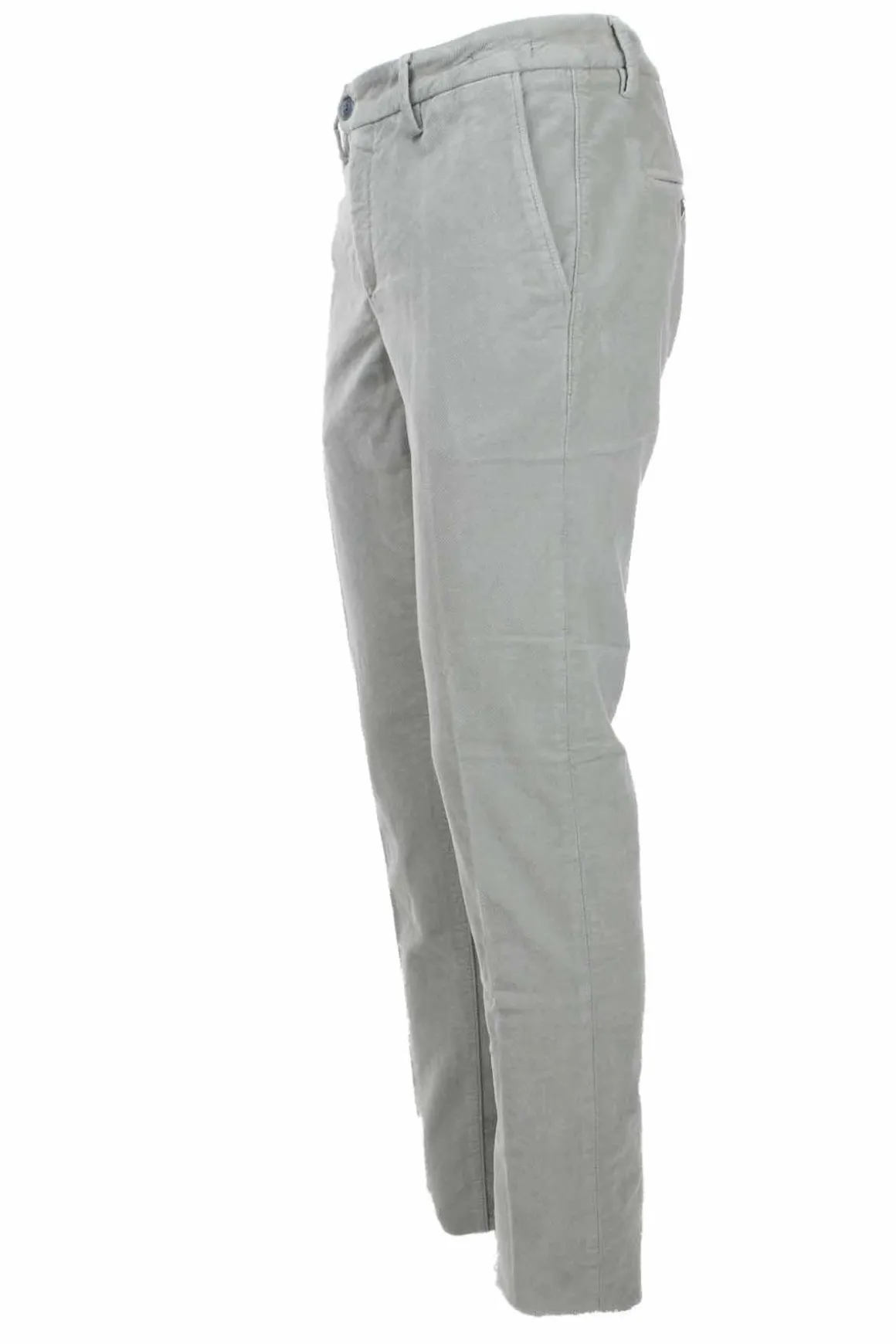Pantalone chino velluto diagonale stretch