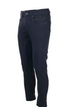 Pantalone con toppa in alcantara