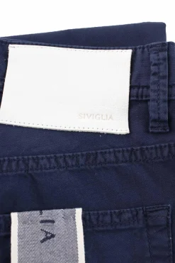 Pantalone cotone 5 tasche con toppe