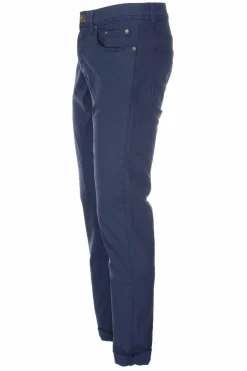 Pantalone cotone 5 tasche con toppe