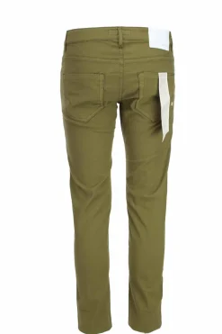 Pantalone cotone e lino elasticizzato 5 tasche