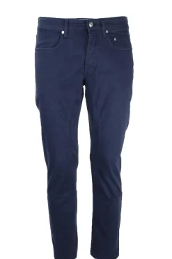 Pantalone in cotone 5 tasche con toppe