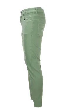Pantalone in cotone 5 tasche con toppe