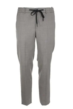 Pantalone in fresco di lana con coulisse elastico