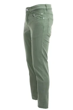 Pantalone in raso cotone 5 tasche
