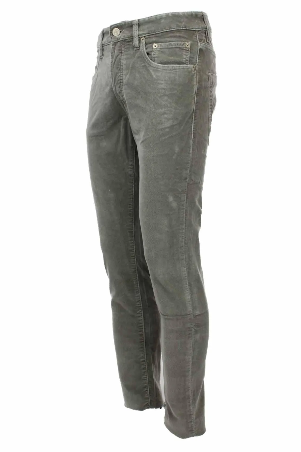 Pantalone velluto diagonale stretch
