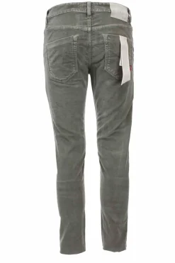 Pantalone velluto diagonale stretch