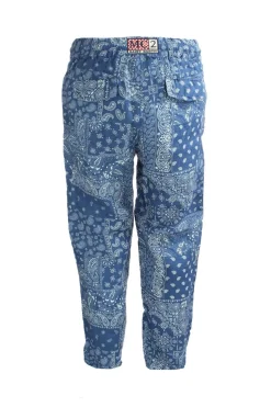 Pantaloni Calais in lino fantasia Bandana