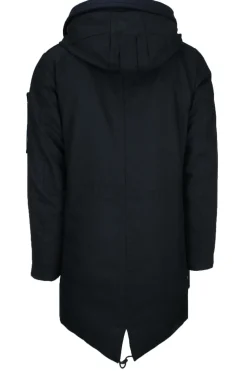 Parka con cappuccio e vera pelliccia