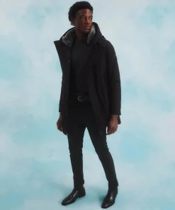 Parka con cappuccio e vera pelliccia