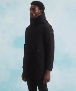 Parka con cappuccio e vera pelliccia