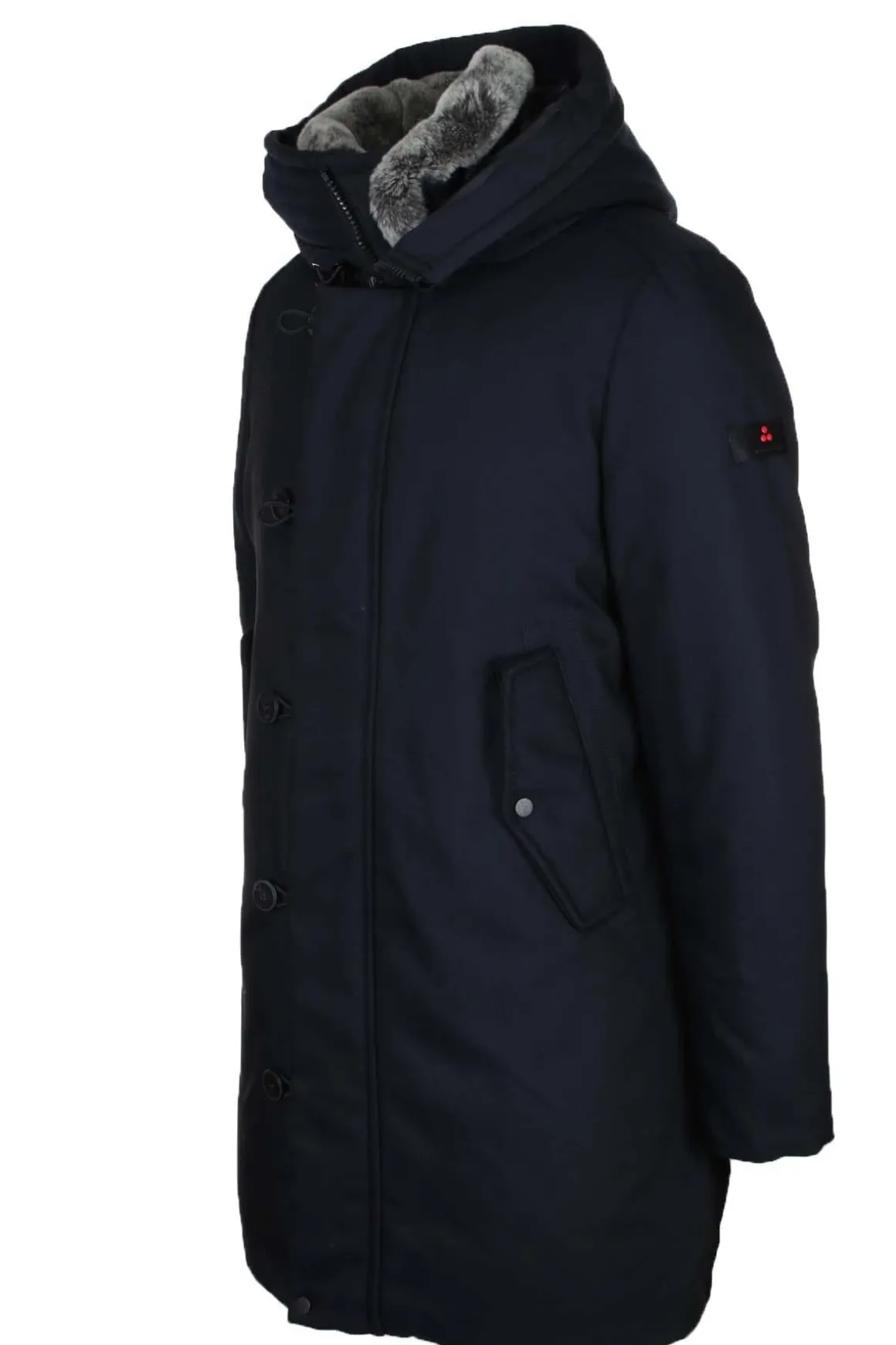 Parka con cappuccio e vera pelliccia