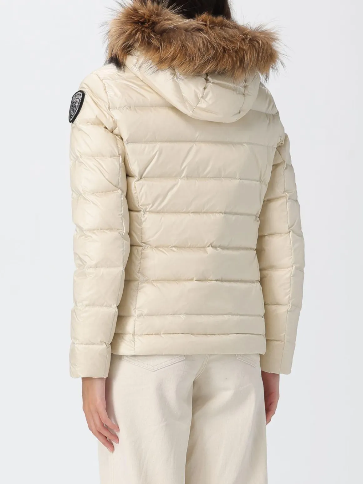 Piumino a onde con bordo in pelliccia ALDIE