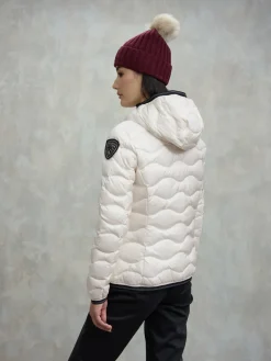 Piumino a onde con cappuccio Camelia