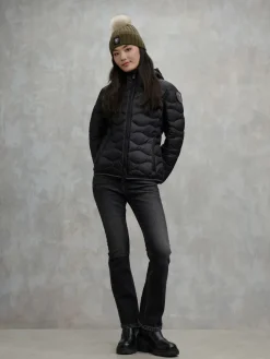 Piumino a onde con cappuccio Camelia