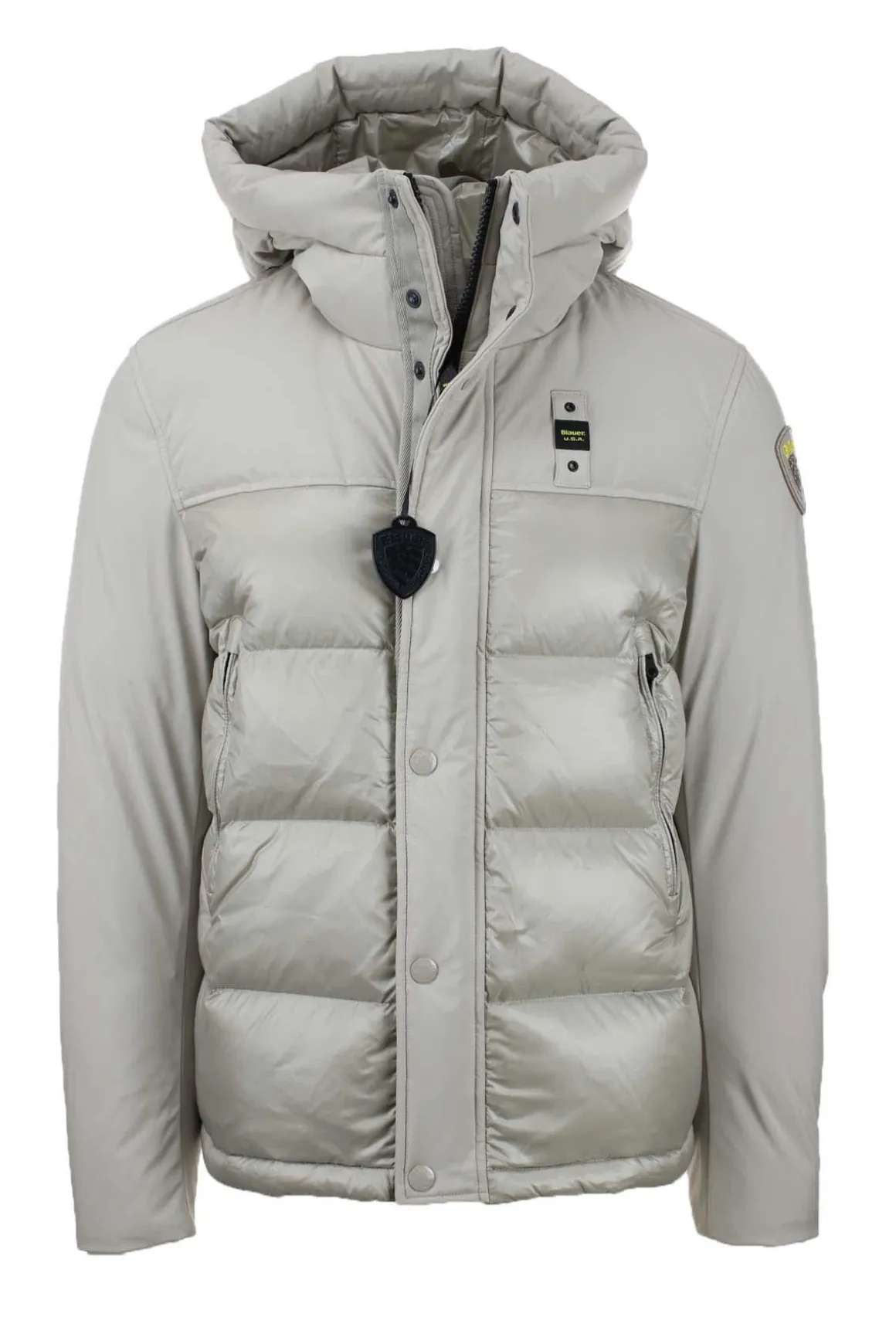 Piumino con cappuccio bitessuto BROOK